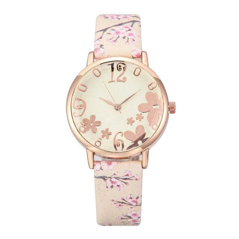 beltwatch embossed Colorful flowers small fresh printed belt
