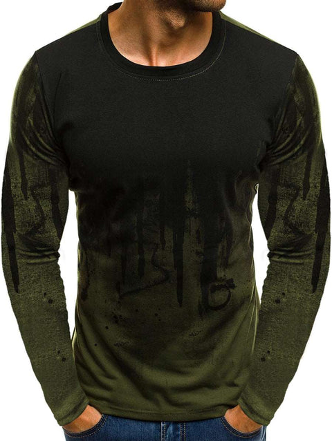 Long Sleeve for men Splash-ink Pattern men Long Sleeve