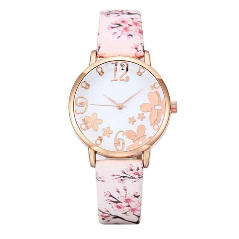 beltwatch embossed Colorful flowers small fresh printed belt