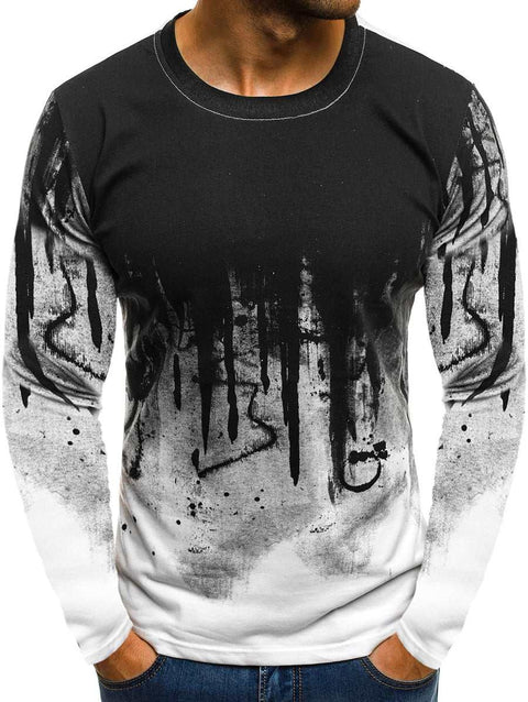 Long Sleeve for men Splash-ink Pattern men Long Sleeve