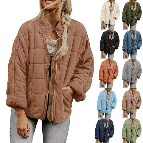 collar jacket women loose pocket long sleeved jacket top