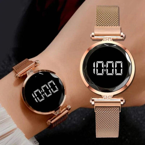  magnet watches Women Rose Gold Stainless Steel